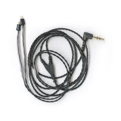 Câble IEM ReliefAudio serie, noir, spiralé, 2 pin / jack 3.5 mm (Noir)