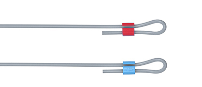 Cordelette Caoutchouc + 2 clips rouge & bleu