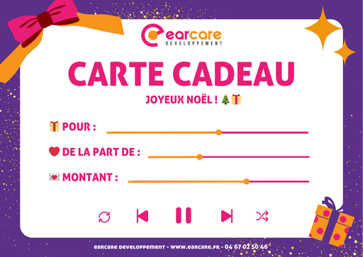 Carte cadeau Earcare